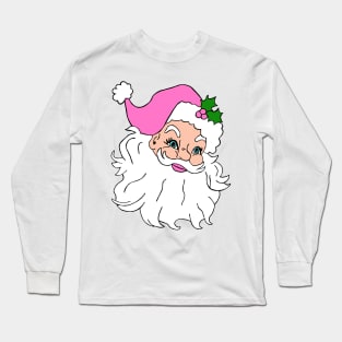 Pink Santa Long Sleeve T-Shirt